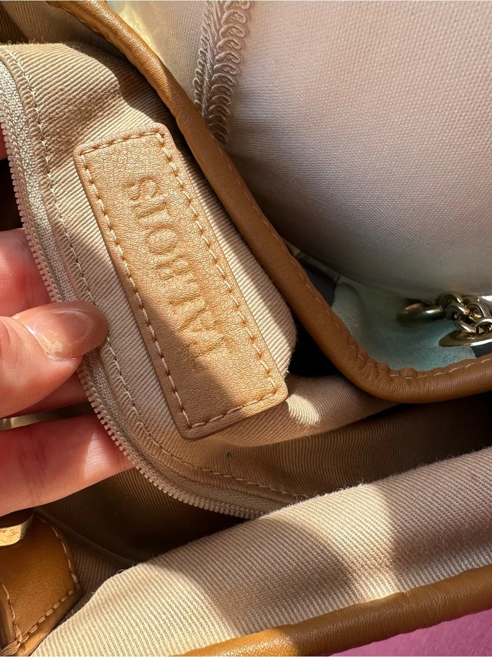 Talbots Colorblock Hobo in Tan, Navy & Teal